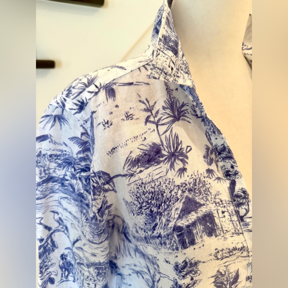 Joie Women's Linen Button Up Shirt or Swim Cover Up - Picture 3 of 9